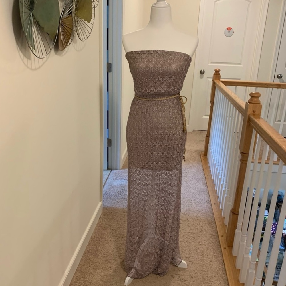 Papaya long tube dress
